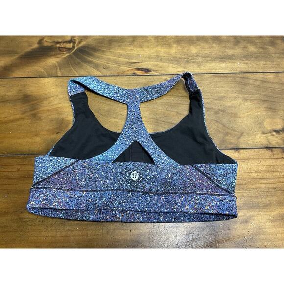 Lululemon Fast Lane Bra Strive Mermaid Galaxy Blue Size 6 - Picture 4 of 6